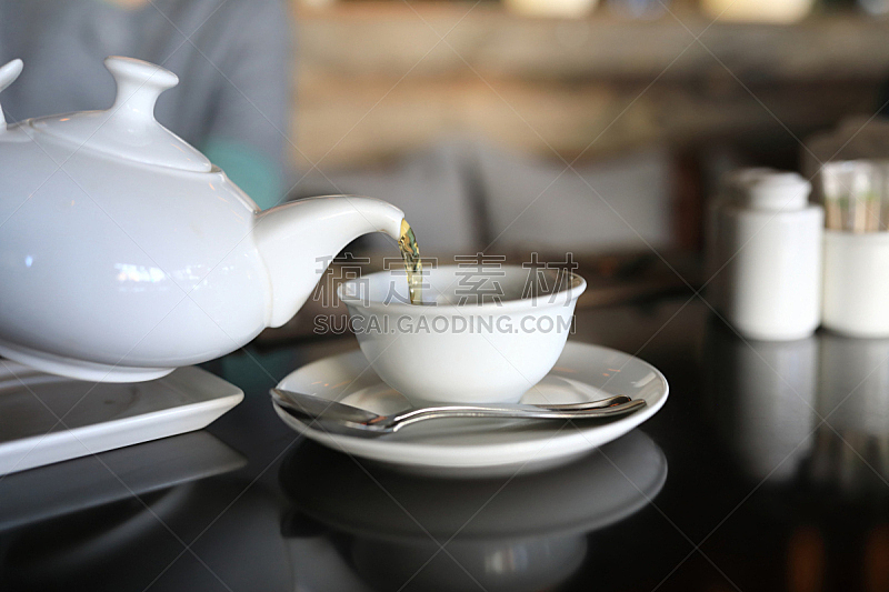 人,茶壶,白色,茶,饮料,传统,热,部分,清新,杯