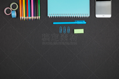 办公用品,顶部,摄像机拍摄角度,留白,回形针,高视角,标签,现代,模板,想法