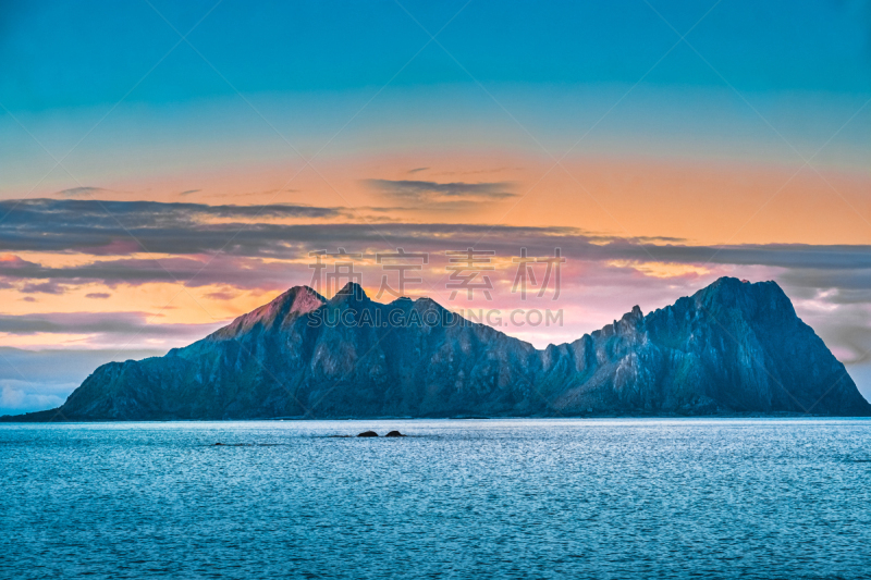 北地,海滩,山,北,海洋,挪威,个性,北极圈,陆地