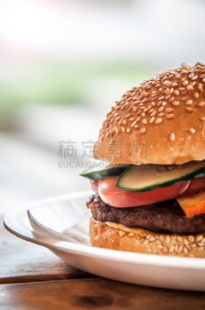 鱼类,汉堡包,垂直画幅,选择对焦,格子烤肉,留白,大比目鱼,水平画幅,无人,开胃品