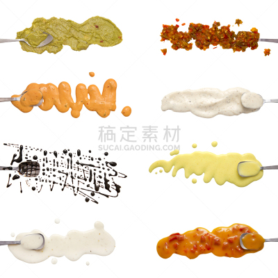 开胃酱,蘸料,香旱芹菜,分离着色,白色,千岛酱,陈醋,绿酱,涂抹酱,大农场