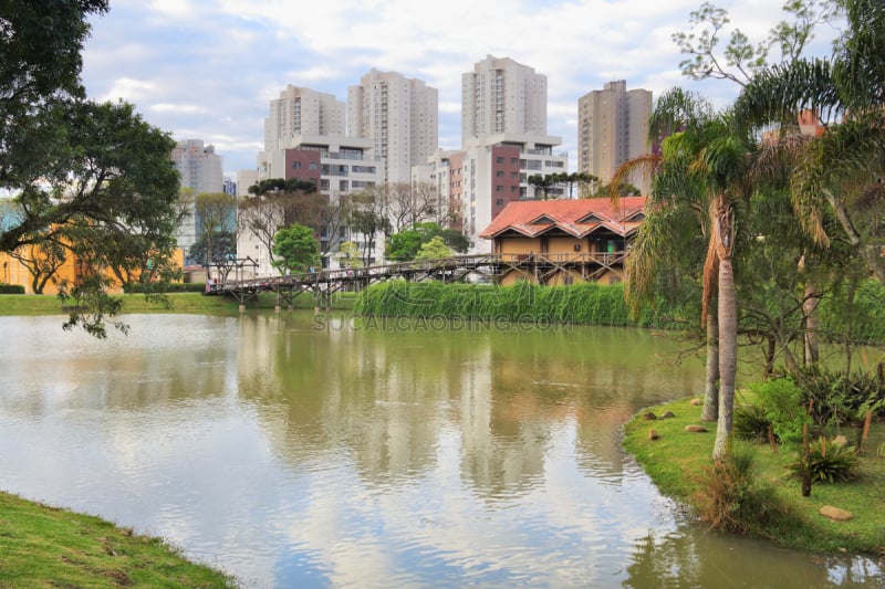 库里蒂巴,巴西,南美,水平画幅,建筑,无人,城市天际线,植物园,户外,巴拉那洲