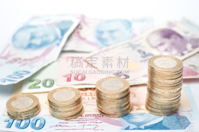 土耳其里拉,大约3世纪,里拉符号,储蓄,水平画幅,银色,金属,商业金融和工业,债务,大特写