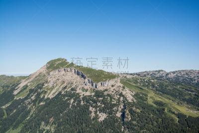 小瓦尔瑟谷,奥地利,哈赫艾棼山,前进的道路,重的,悬崖,水平画幅,岩石,全景,旅行者