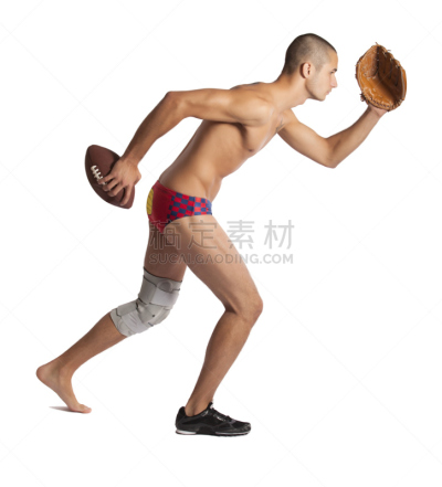 运动,男人,衣服,多样,护膝,棒球手套,男子赛道,起跑线,垂直画幅,球