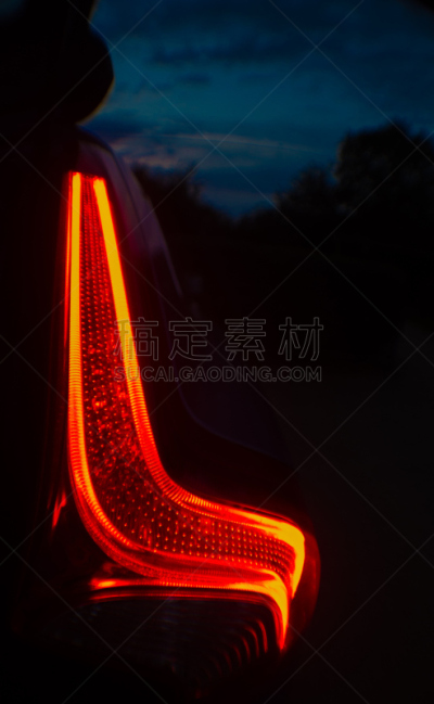 红灯,最后,led灯,车灯,垂直画幅,红色,成一排,光效果,汽车,英国