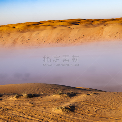 雾,wahiba,阿曼,安静,橙色,波斯湾,阴影,沙漠,户外,天空