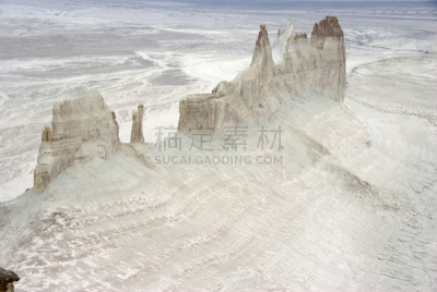 哈萨克斯坦,高原,曼格斯套,天空,水平画幅,云,无人,石灰石,白岩,户外
