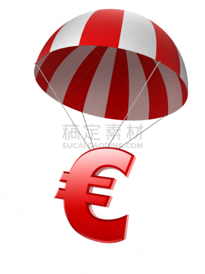 降落伞,背景分离,欧元符号,分离着色,降落伞运动,信用卡,白色背景,有钱人,频率,技术
