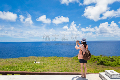 塞班岛,天空,拍摄场景,美国,水平画幅,蓝色,旅行者,户外,岛,海洋