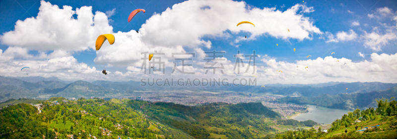 喜马拉雅山脉,高崖跳伞,尼泊尔,天空,风,努子峰,水平画幅,雪,风险,户外