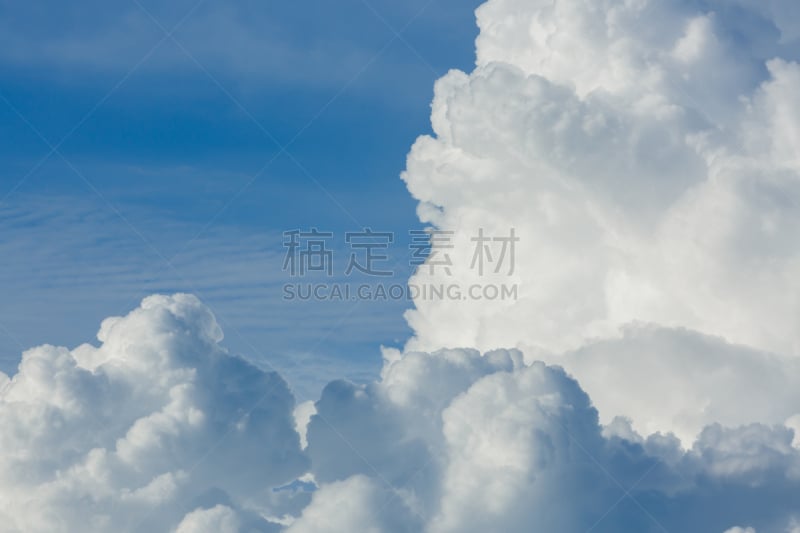 天空,毛绒绒,多云,蓝色,云,在上面,背景,风,臭氧层