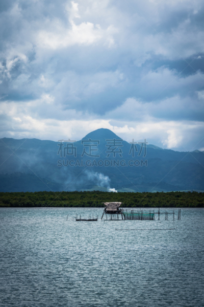 菲律宾,牡蛎养殖场,云景,云,农场,内格罗斯东方,河流,户外,建筑,自然