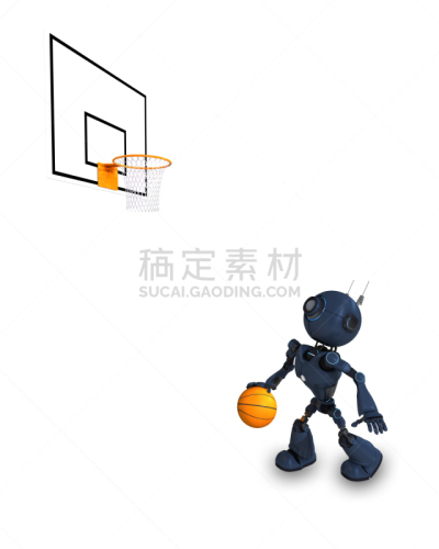 电子人,篮球运动员,带球上篮,突击战术,篮球框,垂直画幅,球,进行中,绘画插图,篮子