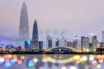 深圳,建筑外部,城市天际线,海湾,红树林蛇,缅因海湾,静寂湾,印第安阿卡莫,广东省,前景聚焦