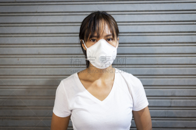 肖像,女人,户外,亚洲,灰尘,分针,衣服,健康保健,风