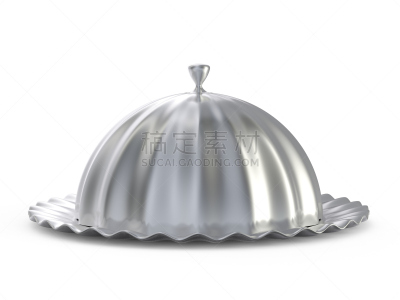 食品,银色,餐盘,抽象,半球形盘,主菜餐盘,不锈钢,一个物体,背景分离,铬合金