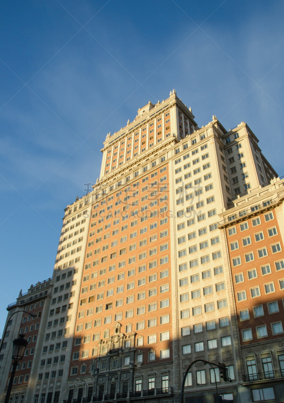 建筑业,西班牙,西班牙大厦,edificio de espana,西班牙广场,马德里省,马德里,垂直画幅,外立面,符号