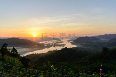 泰国,自然美,风景,廊开,自然,天空,水平画幅,地形,山,无人