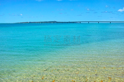 桥,宫古岛,汽车,热带气候,环境保护,云,春天,东亚,绿松石色