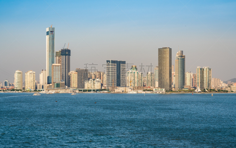 海港,厦门,海洋,横截面,现代,著名景点,背景,户外,建筑,都市风景