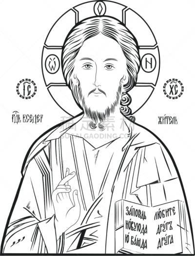 耶稣基督,快印黑白照,美术工艺,自由,灰色,美术绘画,肖像,东正教,图标,人的脸部