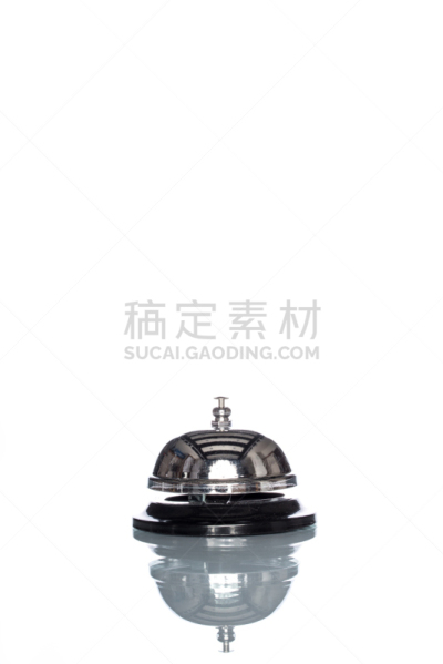 顾客,白色背景,服务铃,垂直画幅,办公室,机敏,留白,欢迎标志,银色,无人
