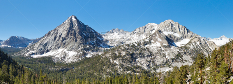 加利福尼亚内华达山脉,全景,山顶,墨尔经,太平洋鸟冠小径,天空,美国西部,国家公园,水平画幅,雪