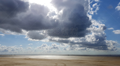 丹麦,海滩,自然,平坦的,图像,海洋,罗莫,瓦登海.,无人,海岸线