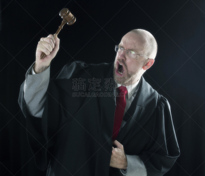 法院,锤子,法官,三柱门横木,有序,水平画幅,认真的,彩色图片,中老年男人,男人