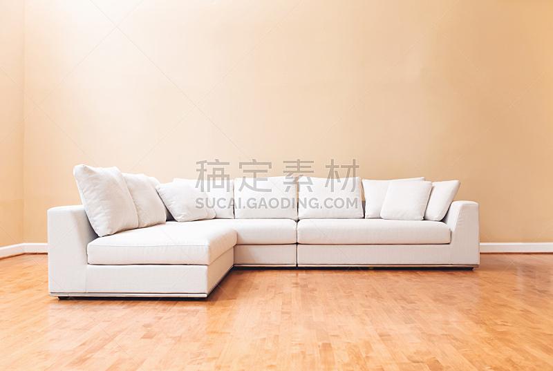 巨大的,沙发,华贵,住宅内部,白色,美,水平画幅,无人,家具,光
