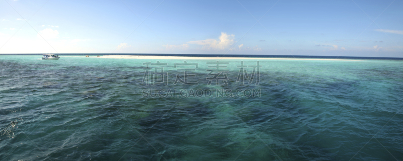 全景,海洋,青绿色,拉古纳海滩,珊瑚岛,水,水平画幅,沙子,无人,户外