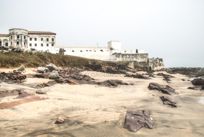 加纳,海岸线,埃尔米纳,城堡,自然,奴隶,旅游目的地,水平画幅,建筑