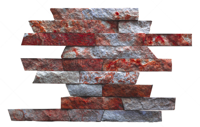 sample of natural building decorative stone on a white background