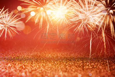 焰火,新年前夕,背景,节日,巴士底日,放焰火,人造的,艺术,水平画幅,夜晚