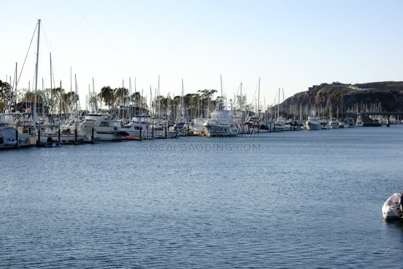 达纳波因特,海港,水,休闲活动,客船,水平画幅,无人,太平洋海岸,运动,美国西南部