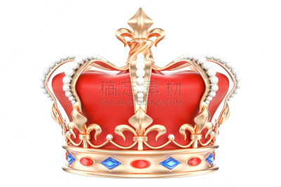 王冠,三维图形,黄金,白色背景,分离着色,地名,贵重宝石,水平画幅,王子,公主