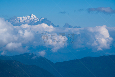 地形,干城章嘉峰,山,在之后,云,自然,天空,国家公园,水平画幅,雪