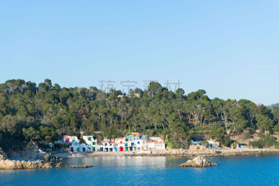 西班牙,海岸线,勇气,陡峭海岸,赫罗纳,帕拉弗鲁赫尔,埃斯塔蒂特,港口的热带雨林,滨海略雷特,特萨德玛