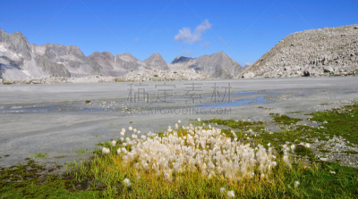 地形,山,高处,水,灰色,水平画幅,绿色,沙子,岩石,冰河