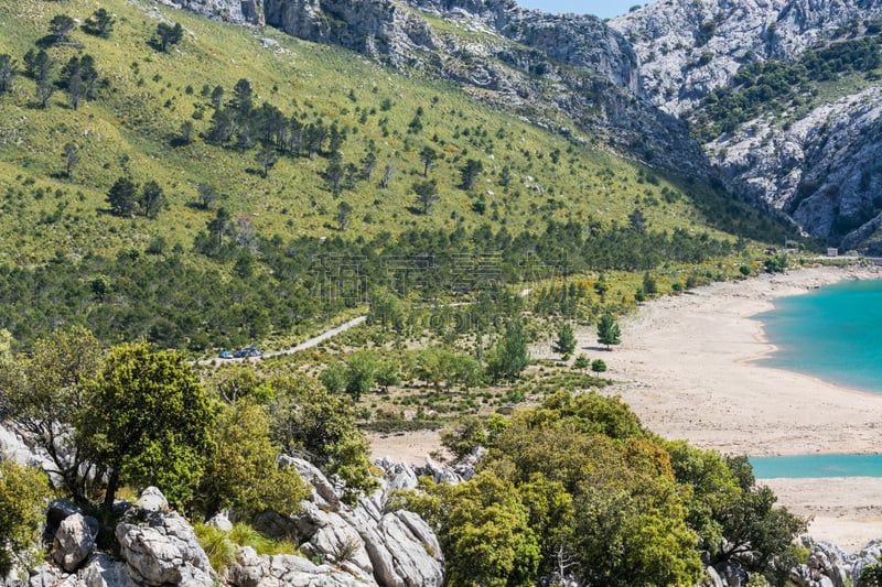 sierra de tramuntana,水库,西班牙,马略卡,达姆广场,塞密县,巴利阿里群岛,水,人造的,水平画幅