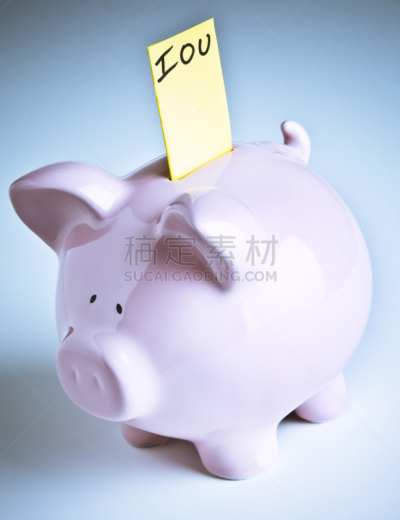欠钱,小猪扑满,垂直画幅,彩色图片,静物,无人,存钱罐,摄影