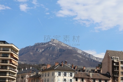法国,张伯伦,萨瓦,城市,建筑结构,建筑外部,外立面,城镇,图像,无人