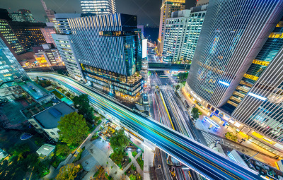 城市,日本,银座,夜晚,东京,城市生活,汽车,城镇景观,交通,曙暮光