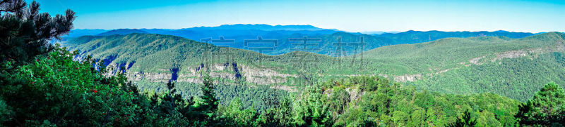 北卡罗来纳,风景,在上面,桌子,岩石山,地形,天空,留白,沟壑,水平画幅
