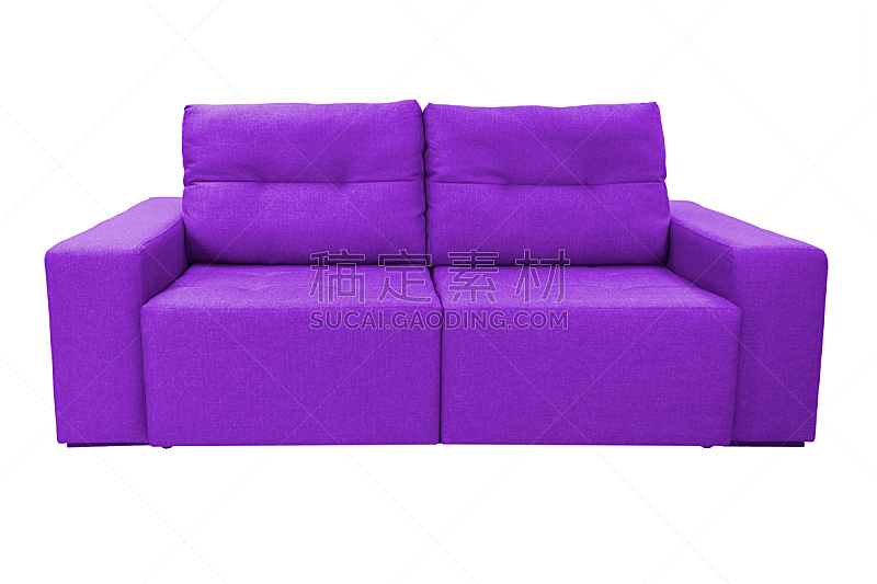 纺织品,沙发,白色背景,舒服,座位,彩色图片,三个物体,分离着色,空的,一个物体