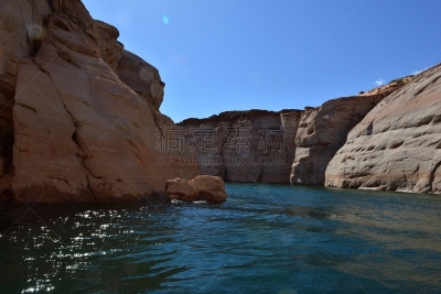 鲍威尔湖,沙漠岩漆,格林水力发电站,淡水,犹他,水库,自然美,春天,湖,波浪