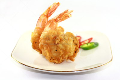 对虾,天麸罗,香料,日本食品,简单,餐具,蛋白质,商业厨房,白色,晚餐