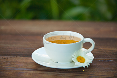 绿茶,杯,桌子,雏菊花环,浸泡油,中国茶,茶话会,摆餐具,甘菊花,花茶