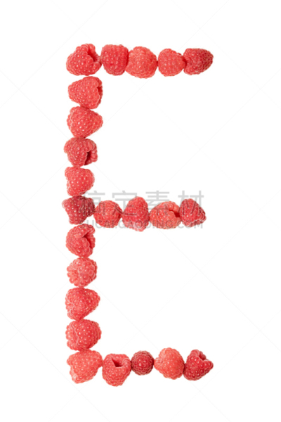 英文字母e,覆盆子,垂直画幅,字母,素食,无人,符号,性格,维生素,特写